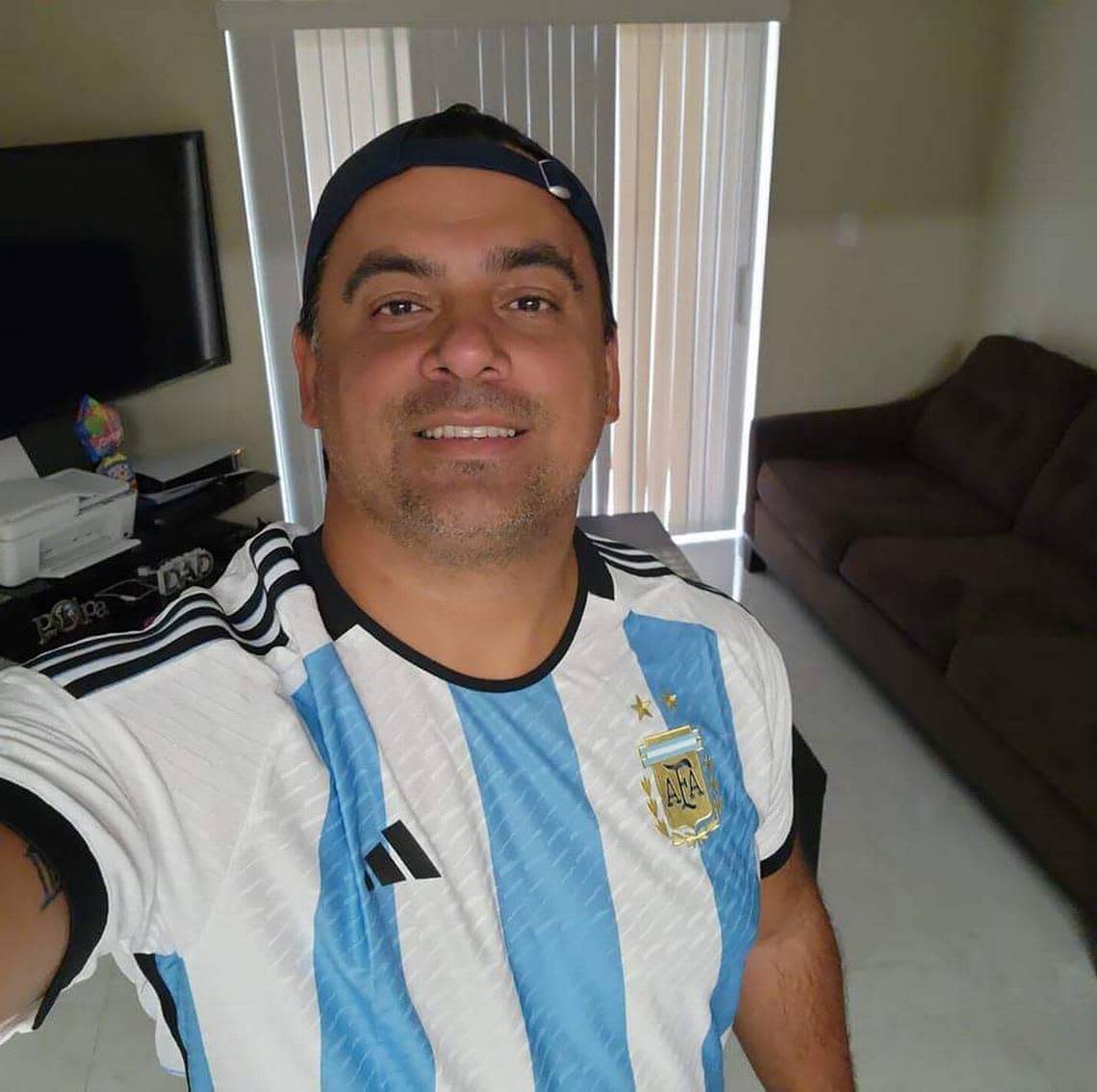 Patricio Colazo, an Argentine handyman who lives in Pembroke Pines, will fly 7,656 miles to Qatar for the World Cup final between Argentina and France.