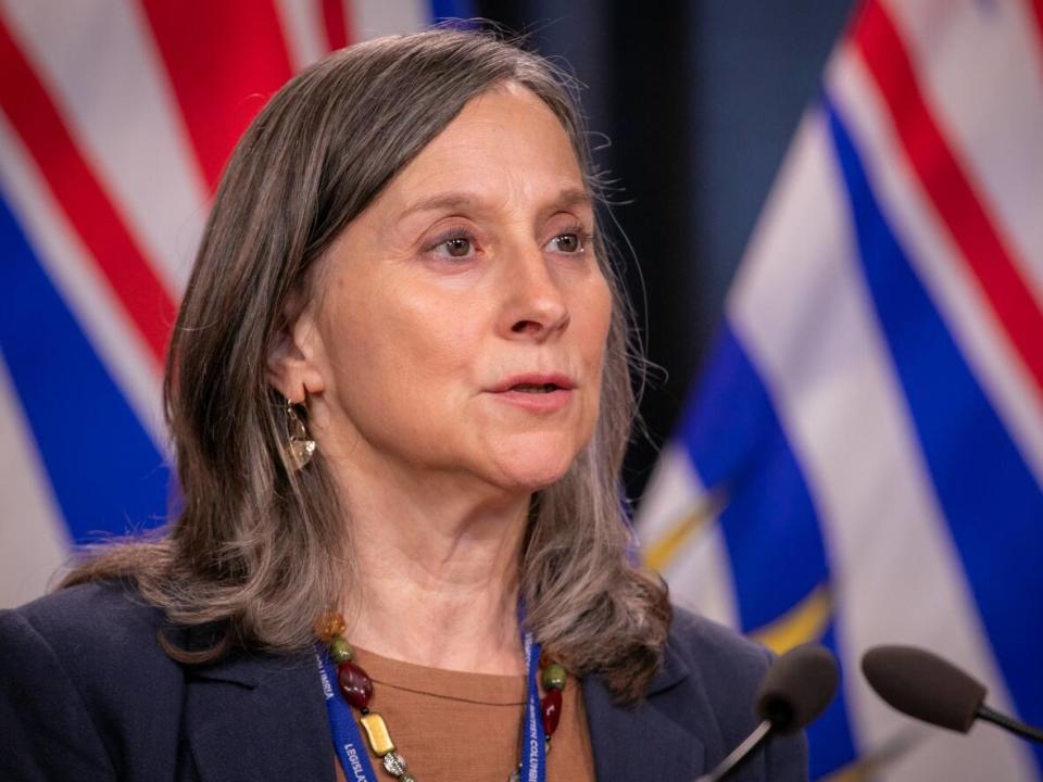 Lisa Lapointe, B.C.'s chief coroner, is pictured at a news conference on Aug. 16, 2022. (Mike McArthur/CBC - image credit)