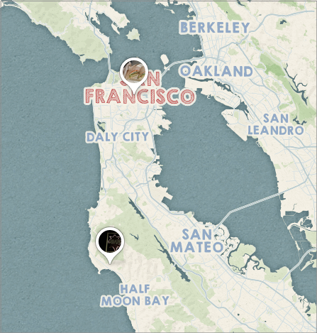 Pinterest pins in the San Francisco area