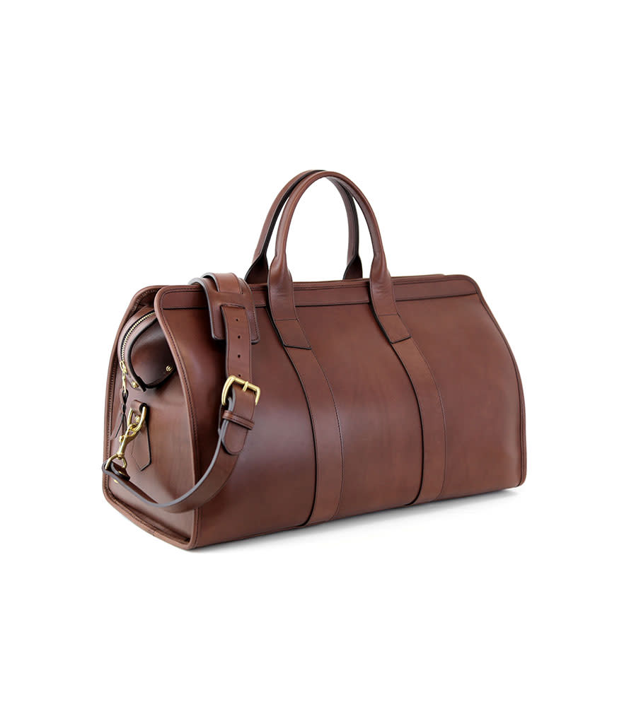 <p>Frank Clegg Brown Duffel, $1,025, <a rel="nofollow noopener" href="http://thearmoury.com/" target="_blank" data-ylk="slk:thearmoury.com;elm:context_link;itc:0;sec:content-canvas" class="link ">thearmoury.com</a></p>