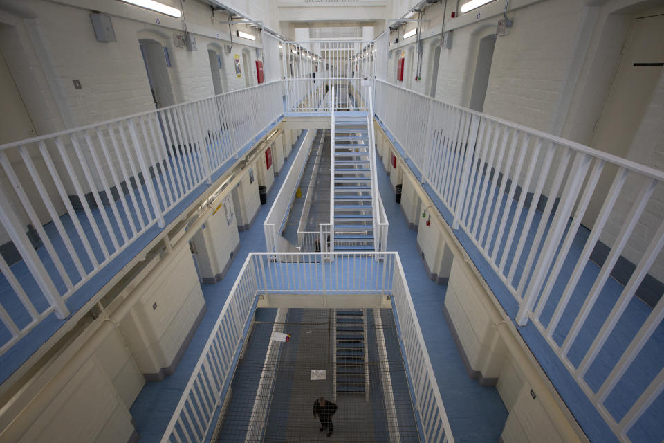 The B Wing facility for newly-arrived prisoners at HMP Liverpool, also known as Walton Prison. The prison was given a scathing report in 2017 which pointed out various failings and problems. Present governor Pia Sinha was appointed in that year and in the next two years she turned the prison around with a programme of improvements and support for inmates and infrastructure. HMP Liverpool houses a maximum of 700 prisoners with an overall staff of around 250. (Photo by Colin McPherson/Corbis via Getty Images)