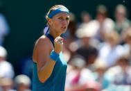 Tennis - WTA Premier - Nature Valley Classic - Edgbaston Priory Club, Birmingham, Britain - June 17, 2018 Czech Republic’s Petra Kvitova reacts during the final against Slovakia’s Magdalena Rybarikov Action Images via Reuters/Ed Sykes