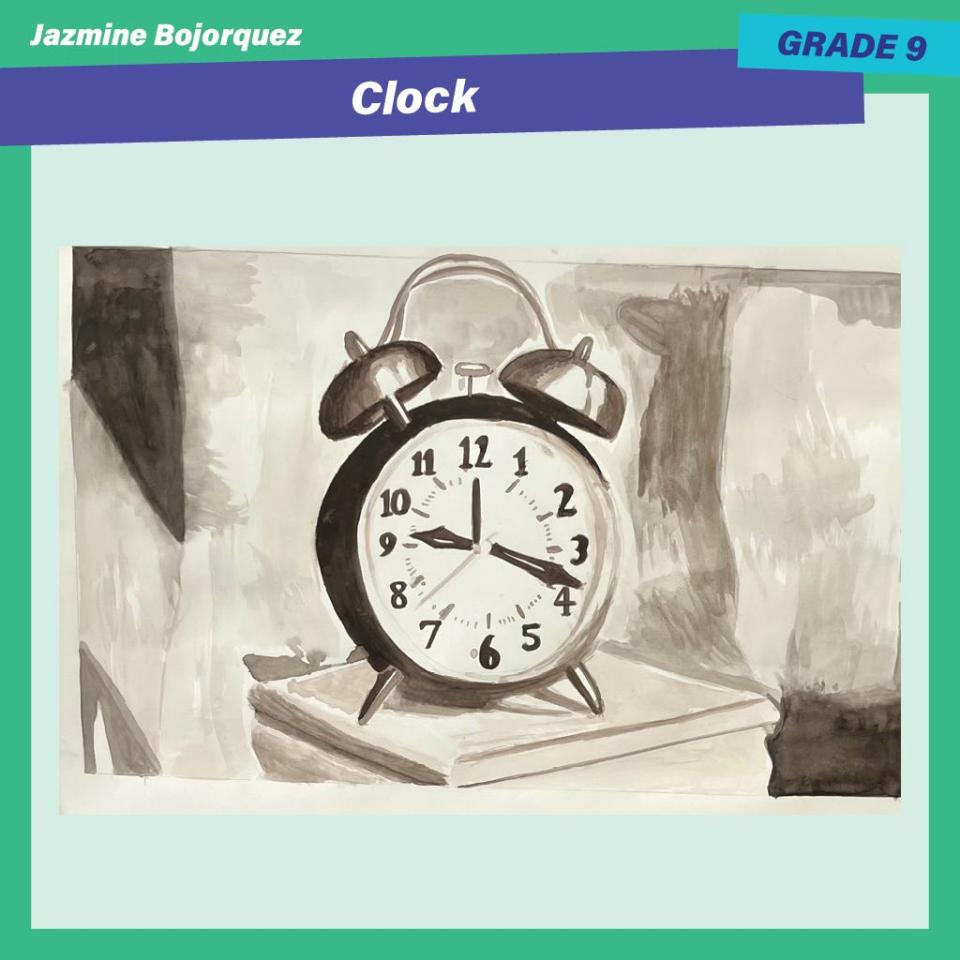 "Clock" by Palm Springs High School freshman Jazmine Bojorquez was a judge's favorite at the 2nd Annual Riverside County Office of Education Fine Arts Spectacular.