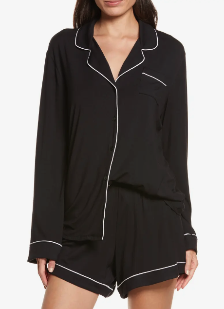 Moonlight Eco Long Sleeve Short Pajamas. Image via Nordstrom.