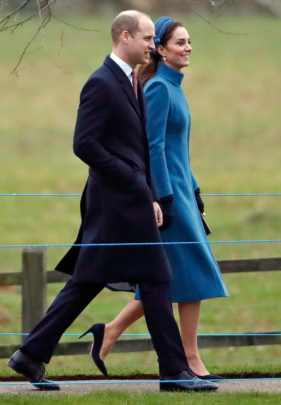 <p>The Duke and Duchess of Cambridge attended a service at St. Mary Magdalene Church, but not before greeting a few fans who had gathered. Photo: Getty </p>