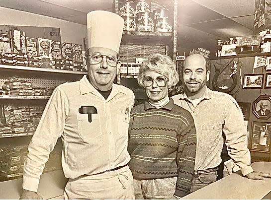 Gordon siblings Tony, Cynthia Goron Millsop and John, shown in this undated photo, succeeded their father and grandfather in running Gordon's Grocery.