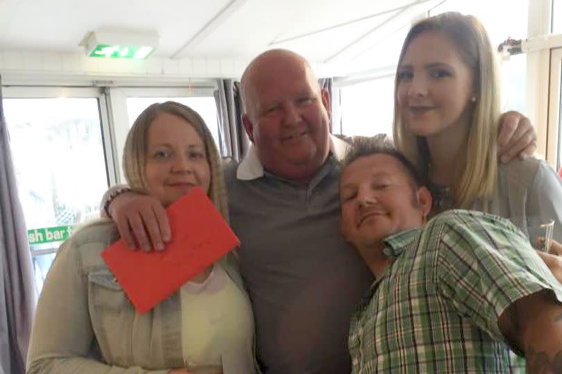 Malcolm Stocker, centre, with his children, Kerry-Ann Taylor, Emma-Jane Stocker and Lee Stocker. -Credit:Emma-JaneStocker/BNPS