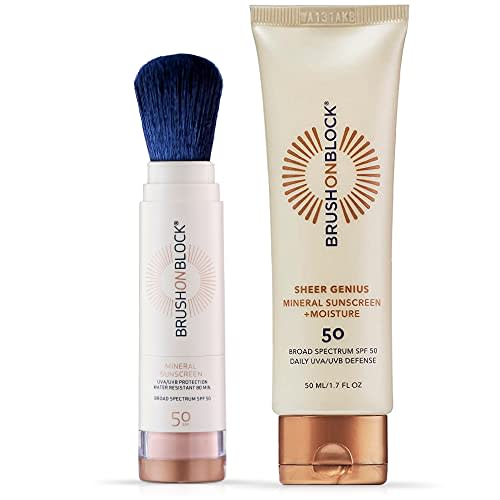 Brush on Block Sheer Genius Mineral Sunscreen + Moisture SPF 50 (Amazon / Amazon)