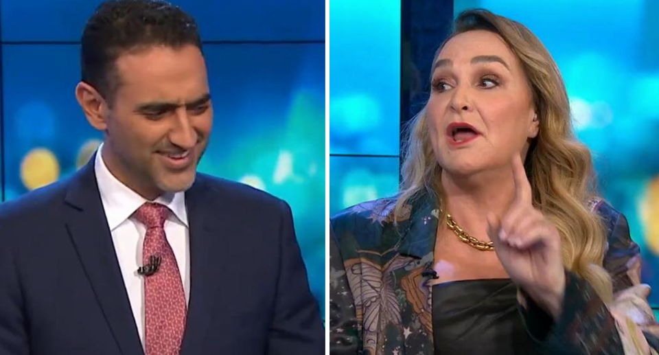 The Project cohosts Waleed Aly and Kate Langbroek. 