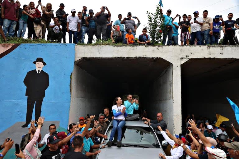 María Corina Machado en Pampanito, Venezuela