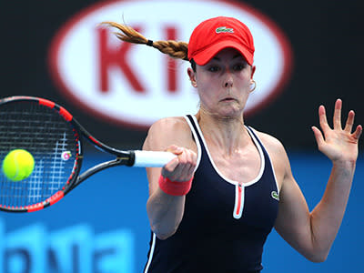 Sometimes a tennis stroke can appear graceful. Other times, it looks like this.