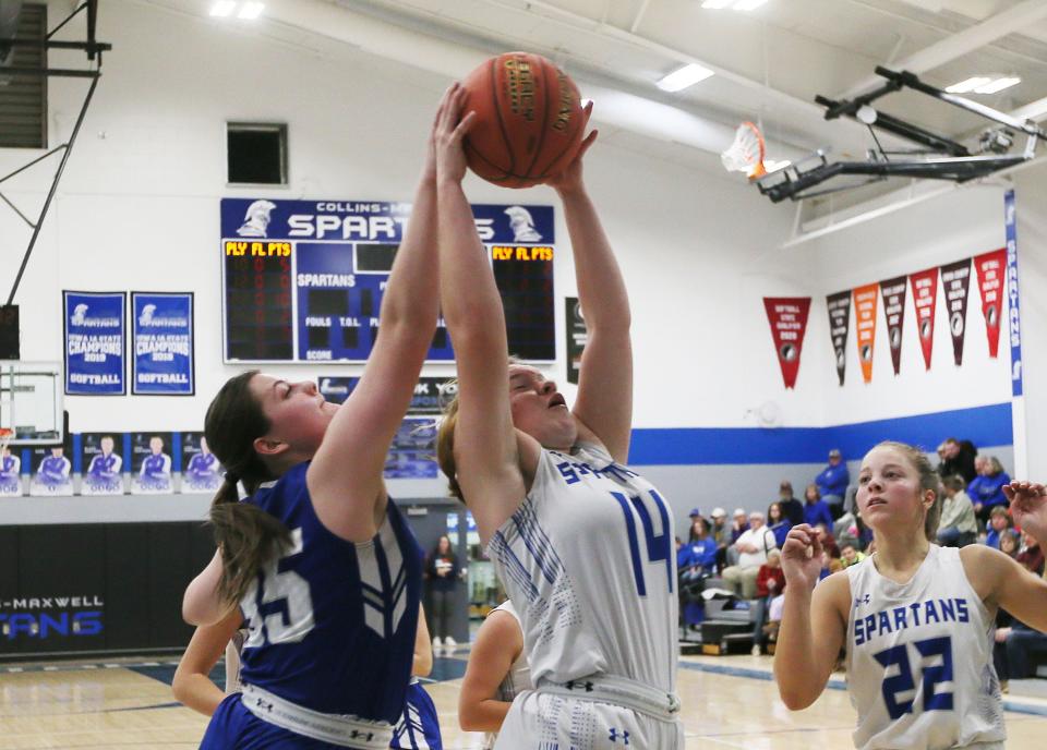 Mary Staudt was a valuable senior contributor as an All-ISC South honorable mention performer for the Collins-Maxwell girls basketball team in 2022-2023. Staudt helped the Spartans go 16-6 for the second season in a row and share the ISC South title with Baxter.