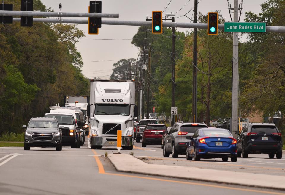 Eastbound motorists who exit Interstate 95 are forced to take two-lane Ellis Road from John Rodes Boulevard to Wickham Road.