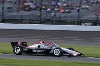 Will Power, of Australia, drives during the IndyCar Grand Prix auto race at Indianapolis Motor Speedway, Saturday, May 11, 2024, in Indianapolis. (AP Photo/Darron Cummings)