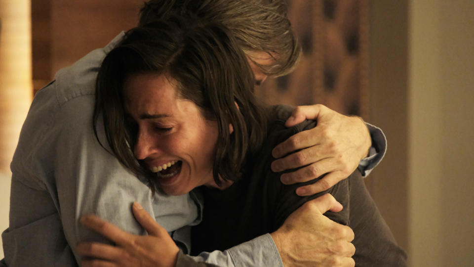 Rebecca Hall as Margaret and Tim Roth as David in Resurrection. (Universal)
