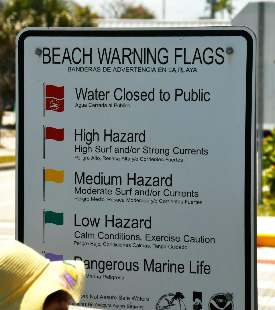 The beach at Indialantic near the 5th Avenue Boardwalk on a Sunday afternoon. There have been several drownings in this area in recent weeks.