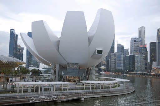 A picture shows the ArtScience Museum at Marina Bay Sands casino complex in Singapore. Singapore is set to overtake Las Vegas as the world's second-largest gambling hub this year, a US gaming industry head says