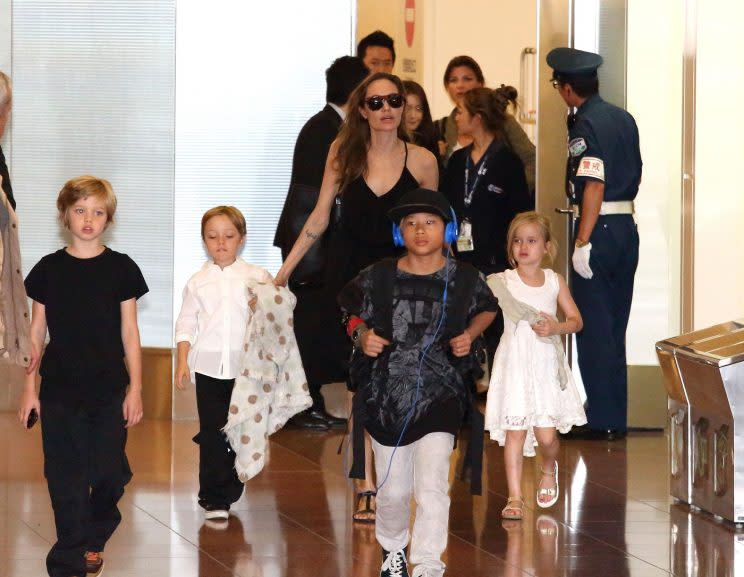 Angelina has been accused of turning the children against Brad. 