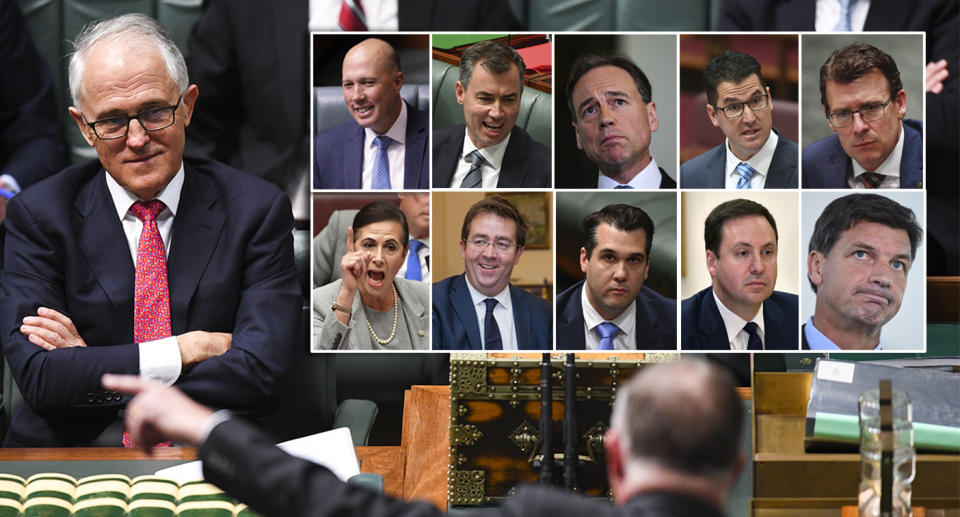 Ten ministers have offered their resignation to Mr Turnbull following the leadership spill.