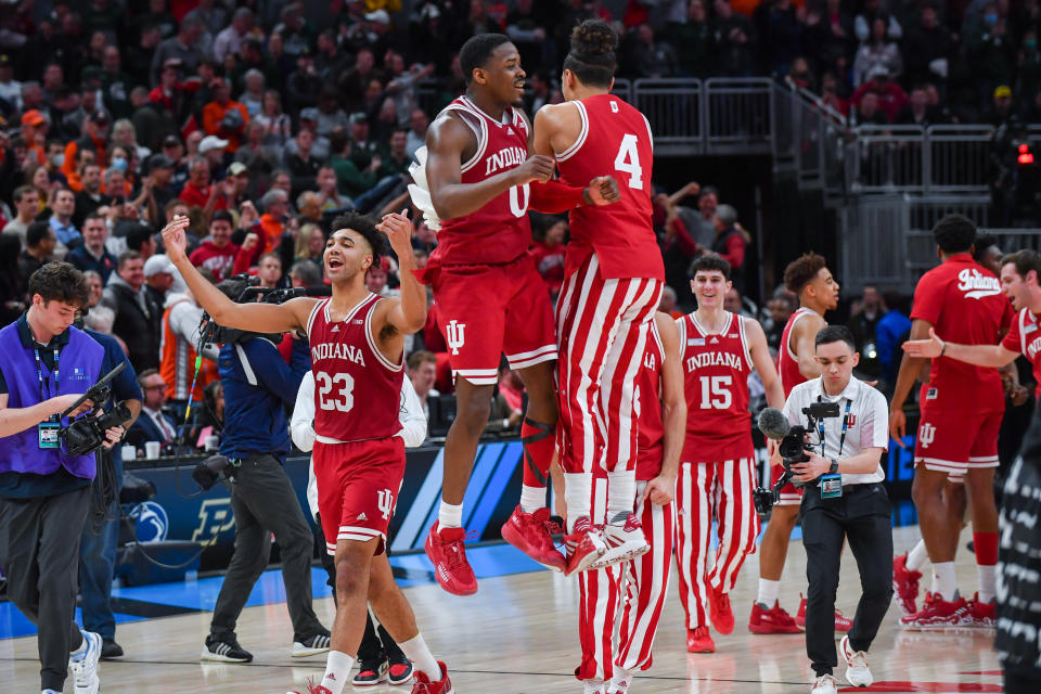 Is Indiana heading to the NCAA tournament after beating Illinois? (Photo by Aaron J. Thornton/Getty Images)