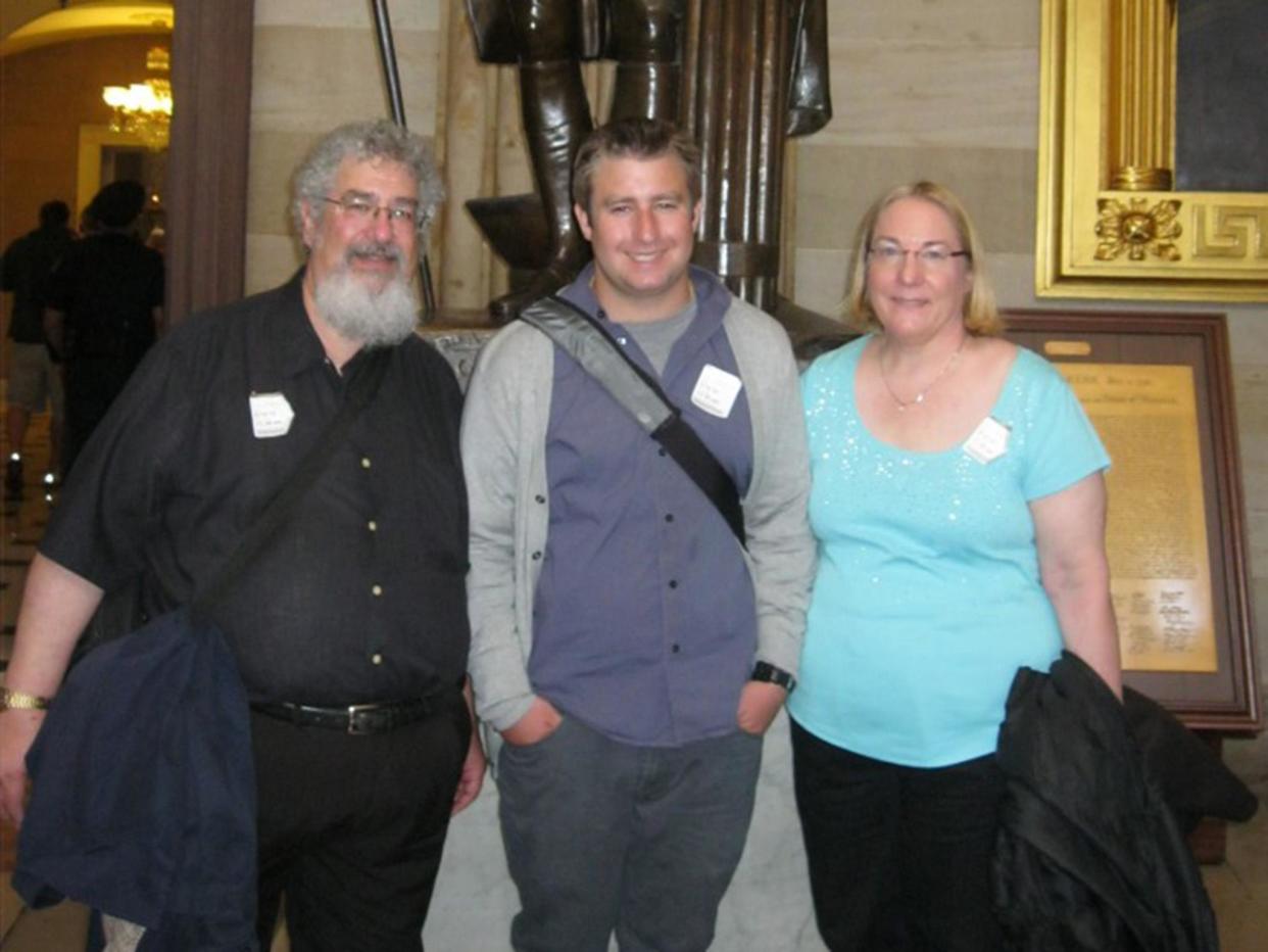 Seth Rich with his parents during a family trip to Washington on the spring of 2013 (Rich family)