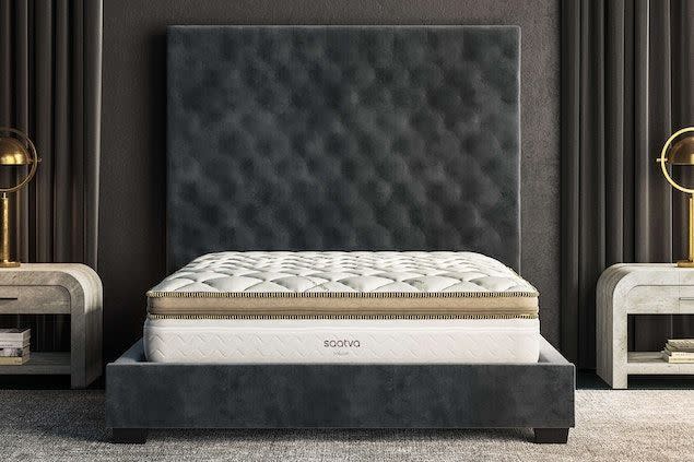 <p><a href="https://go.redirectingat.com?id=74968X1596630&url=https%3A%2F%2Fwww.saatva.com%2Fmattresses%2Fsolaire%3Fcoupon%3Dfrifvwdywrnmluog&sref=https%3A%2F%2F" rel="nofollow noopener" target="_blank" data-ylk="slk:Shop Now;elm:context_link;itc:0;sec:content-canvas" class="link ">Shop Now</a></p><p>Solaire Adjustable Mattress</p><p>$2996.00</p>