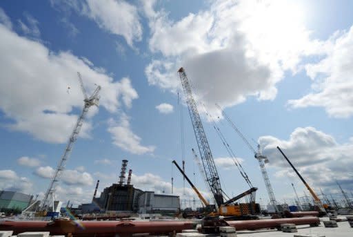 General view of the construction site at Chernobyl Power Plant. Ukraine launches construction of a new shelter to permanently secure the stricken Chernobyl plant as it marked the 26th anniversary of the world's worst nuclear disaster