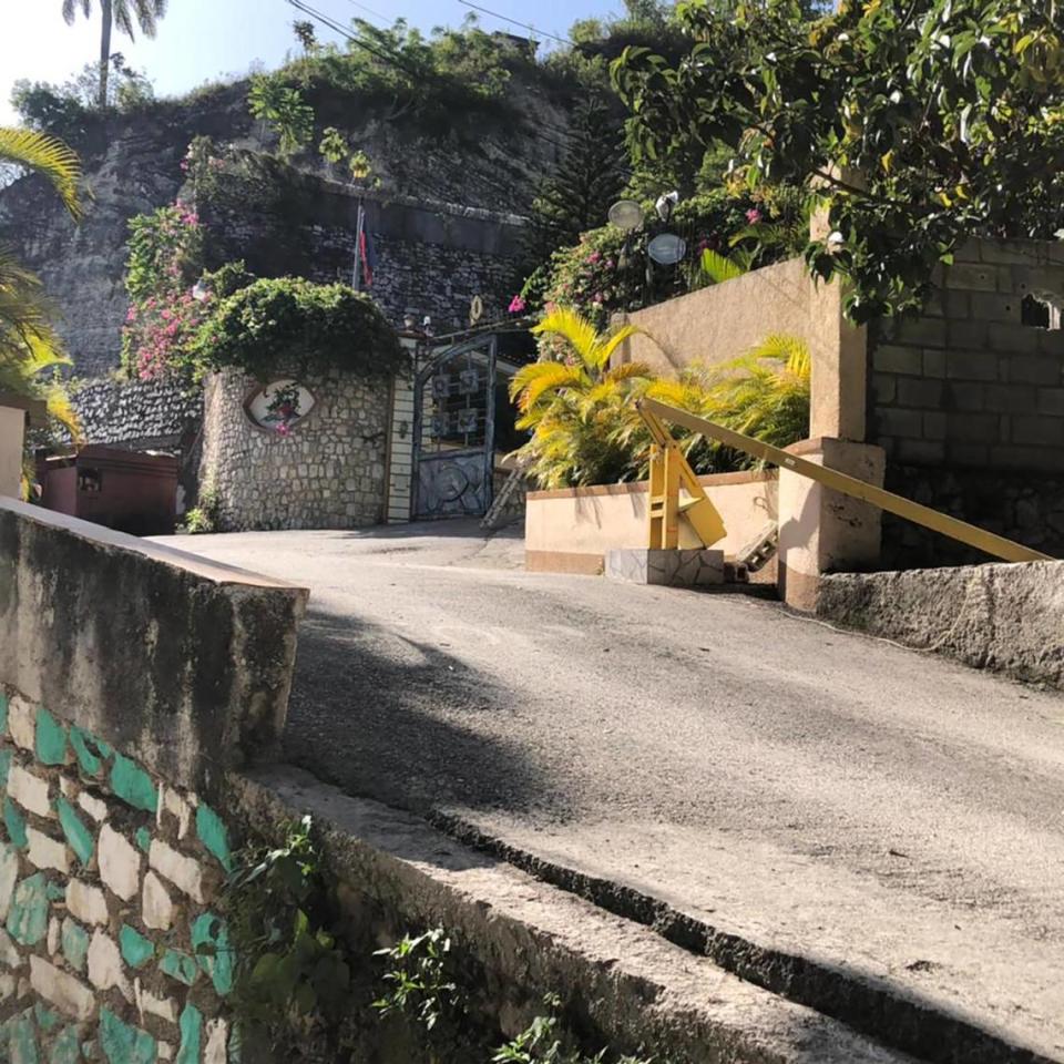 Outside the residence of President Jovenel Moïse, who was assassinated on Wednesday, July 7, 2021.