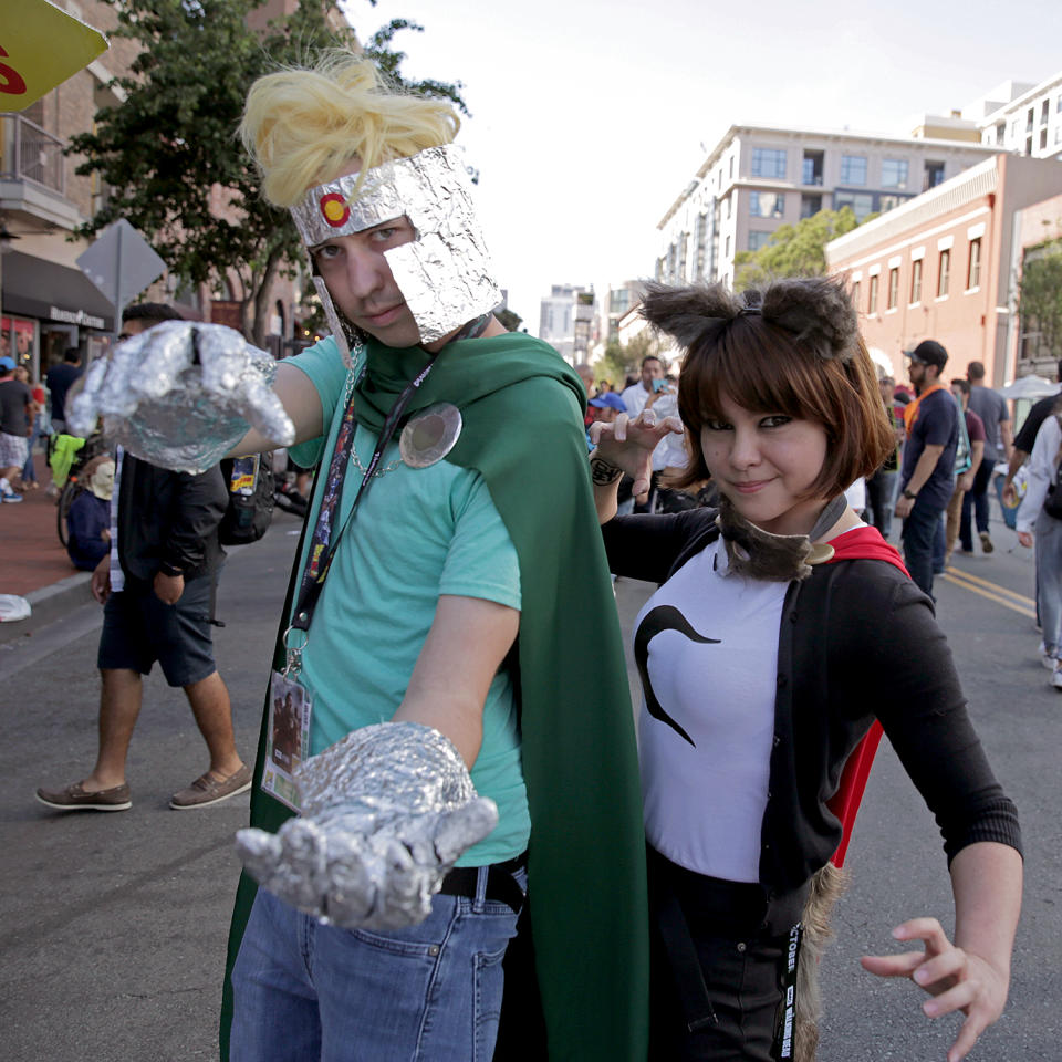 <p>Cosplayers at Comic-Con International on July 20, 2018, in San Diego. (Photo: Quinn P. Smith/Getty Images) </p>