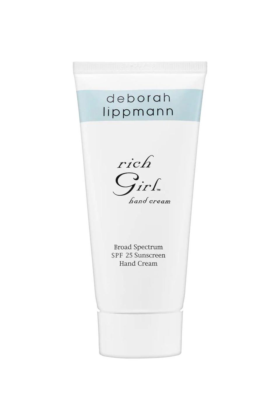 10) Deborah Lippmann Rich Girl SPF 25 Hand Cream