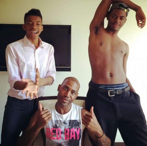 PHOTO: Brown's sons, Chris and Jason, tease their dad in this past Father's Day photo. (Karamo Brown)
