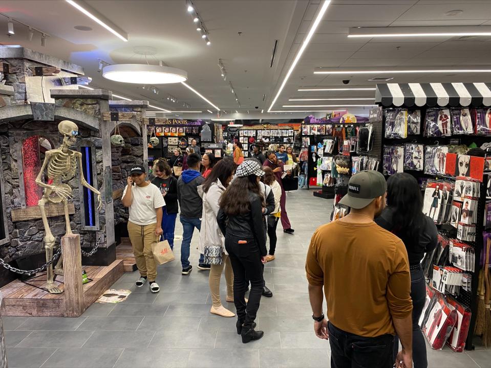 Shoppers hunted for costumes earlier this month at Spirit Halloween in the American Dream mall in East Rutherford.