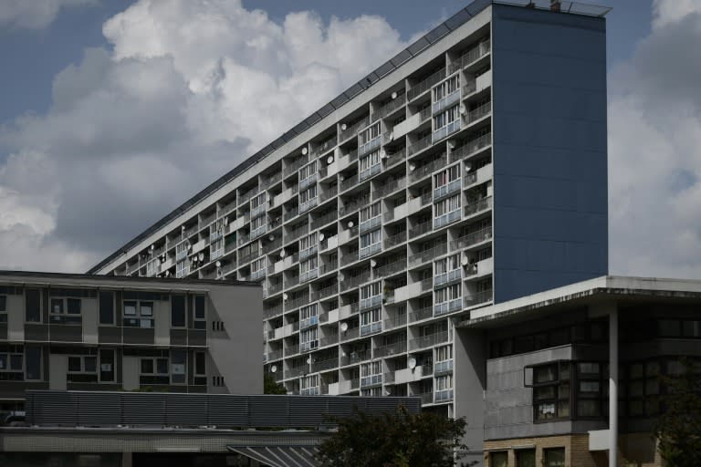 Le bâtiment Balzac, dans la "Cité des 4.000", à la Courneuve, au nord de Paris, le 21 mai 2018 (AFP/Philippe LOPEZ)