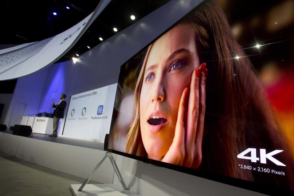 This might catch on, some day. A Sony 85-inch 4K television at this year's Consumer Electronics Show in Las Vegas. REUTERS/Steve Marcus/Files (UNITED STATES