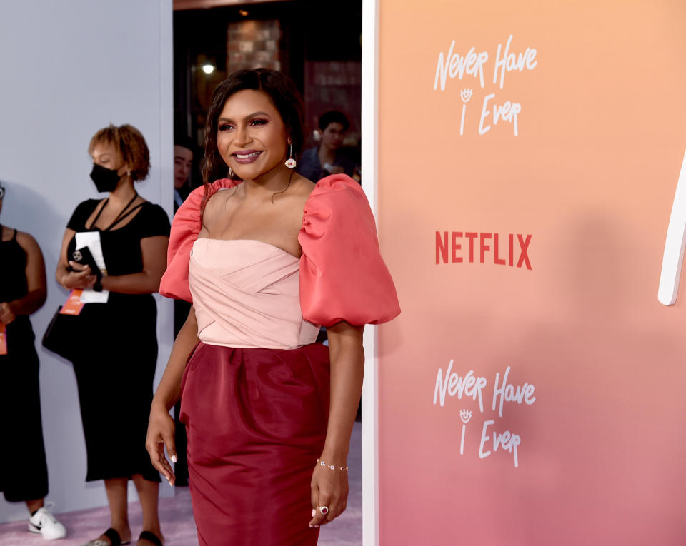 Mindy Kaling is seen on August 11, 2022, in Los Angeles. / Credit: Alberto E. Rodriguez/Getty Images