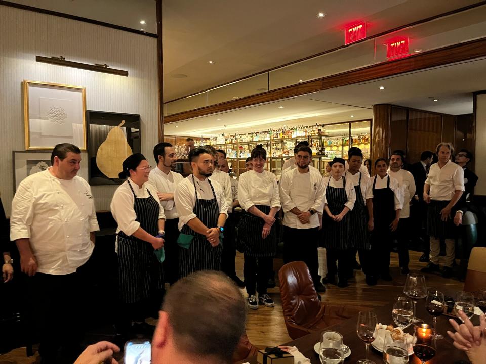 line of chefs