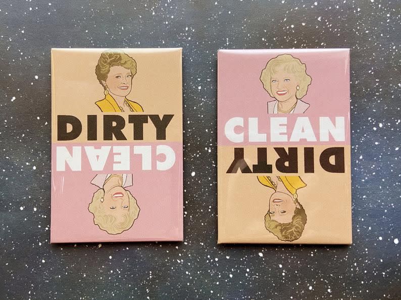 Rose and Blanche Dishwasher Magnet