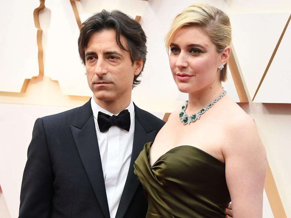 Noah Baumbach and Greta Gerwig attend the 92nd Annual Academy Awards at Hollywood and Highland on February 09, 2020 in Hollywood, California