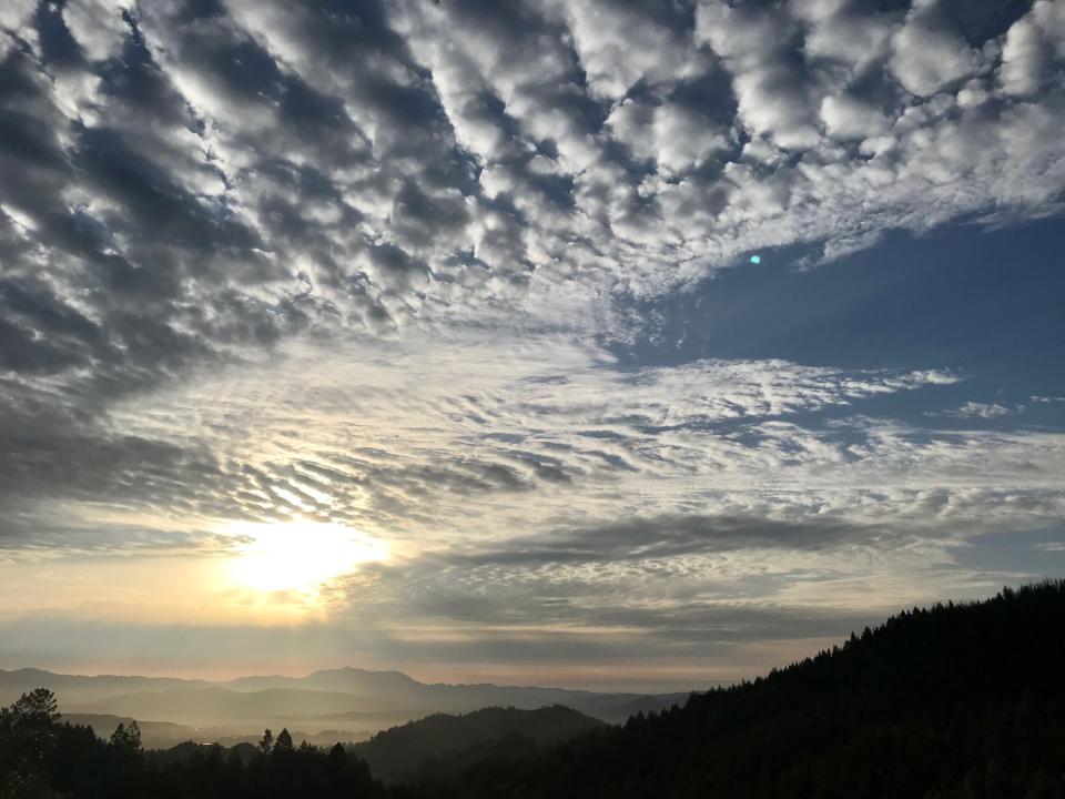 This is what the air over Healdsburg looked like earlier this morning. (Photo courtesy of Holly Wilson)