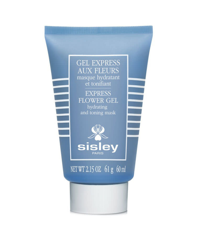 <p>Express Flower Gel Mask by Sisley Paris, $140, <a rel="nofollow noopener" href="http://www.sisley-paris.com/en-US/express-flower-gel-2-15-oz-347-3473311420008.html" target="_blank" data-ylk="slk:sisley-paris.com;elm:context_link;itc:0;sec:content-canvas" class="link "><u>sisley-paris.com</u></a>. </p>