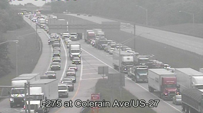 I-275 East and West are closed near Colerain Avenue due to a crash Wednesday morning.