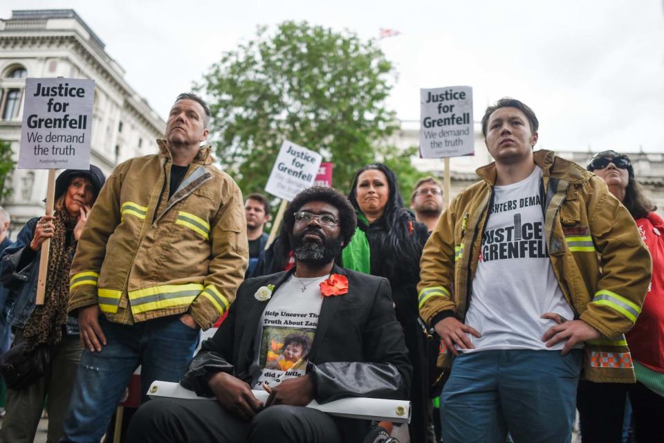 Hundreds of people march through London demanding justice for Grenfell Tower tragedy