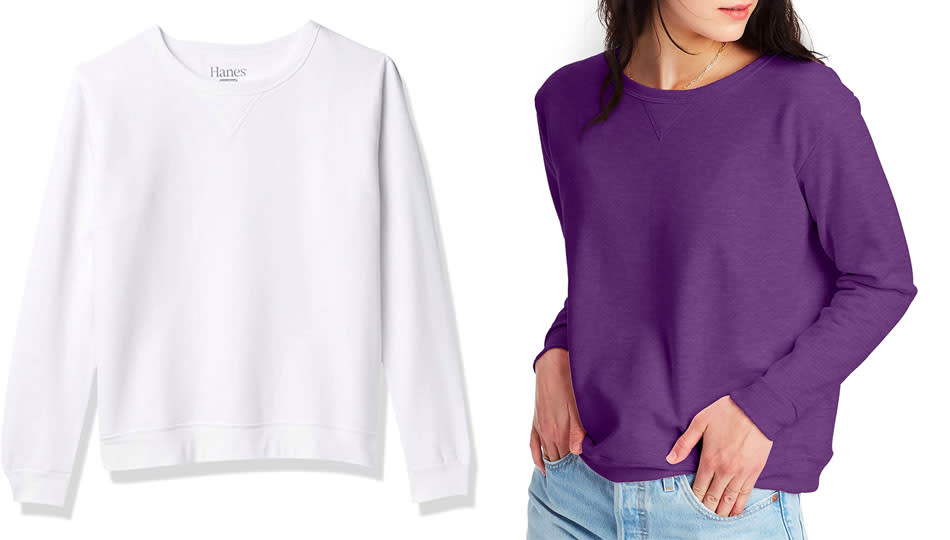 How would you style the Hanes sweatshirt? (Photo: Amazon)