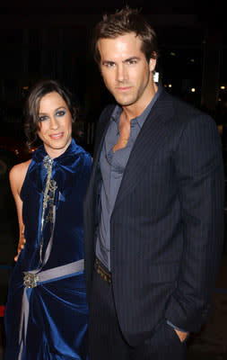 Alanis Morissette and Ryan Reynolds at the Hollywood premiere of New Line Cinema's Blade: Trinity