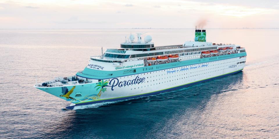 The Margaritaville Paradise sailing at sea