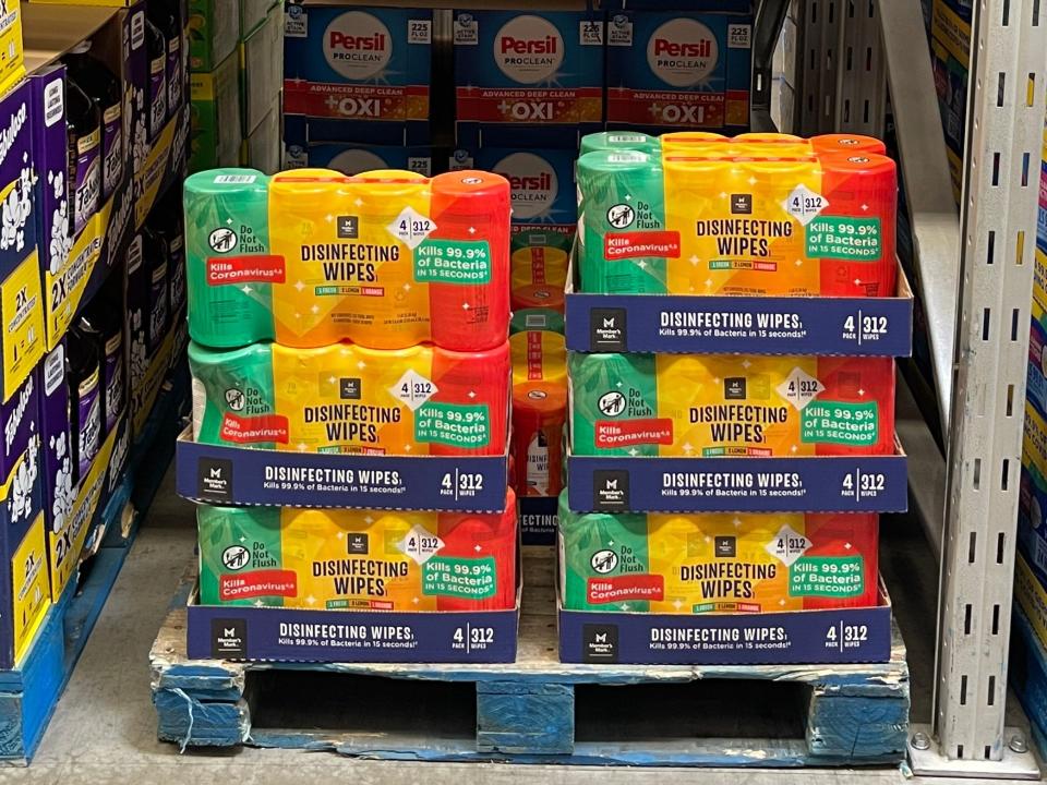 Disinfectant wipes at Sam's Club