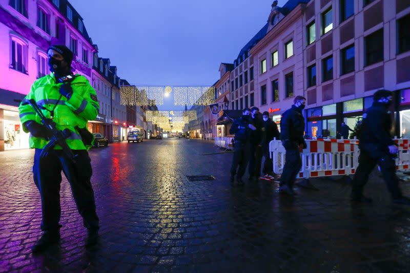 Site where a car crashed into pedestrians in Trier