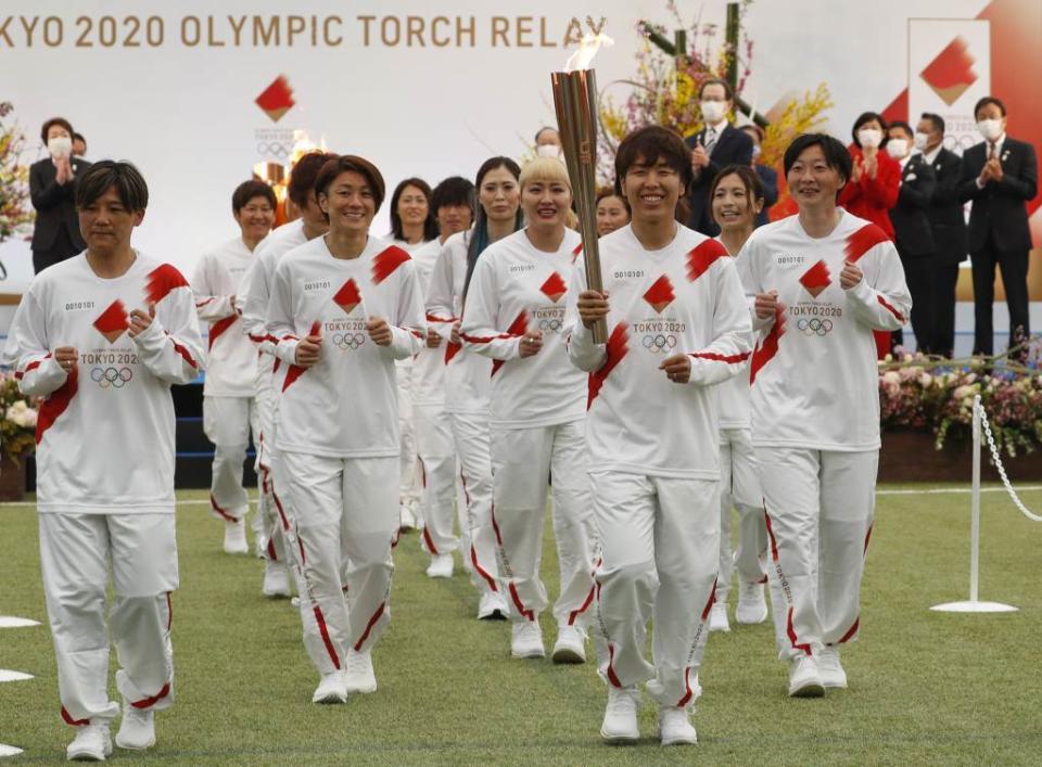 東京奧運以福島為起點進行傳遞聖火。（美聯社資料照）