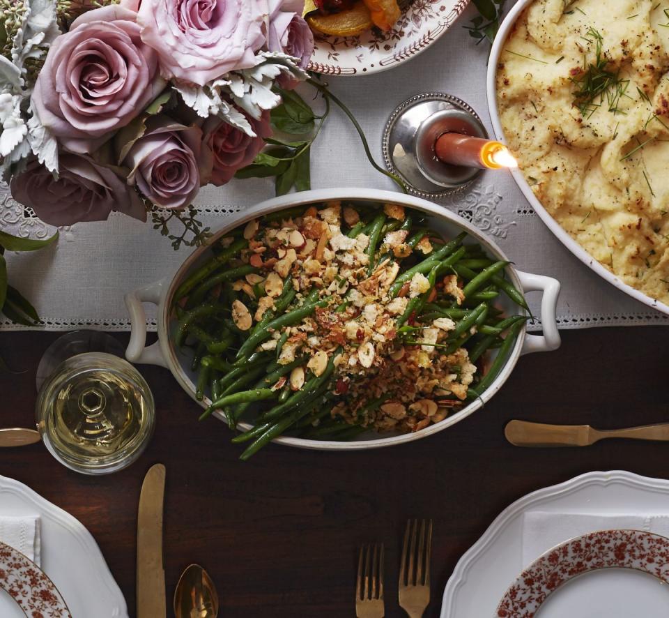 <p>Almonds stirred into the breadcrumb topping makes it extra crispy.</p><p><em><a href="https://www.goodhousekeeping.com/food-recipes/a12062/french-green-beans-garlicky-almond-breadcrumbs-recipe-clx1114/" rel="nofollow noopener" target="_blank" data-ylk="slk:Get the recipe for French Green Beans with Garlicky Almond Breadcrumbs »;elm:context_link;itc:0;sec:content-canvas" class="link ">Get the recipe for French Green Beans with Garlicky Almond Breadcrumbs »</a></em></p><p><strong>RELATED: </strong><a href="https://www.goodhousekeeping.com/holidays/thanksgiving-ideas/g803/green-beans/" rel="nofollow noopener" target="_blank" data-ylk="slk:31 Green Bean Recipes For Thanksgiving That Will Make These Veggies the Life of the Party;elm:context_link;itc:0;sec:content-canvas" class="link ">31 Green Bean Recipes For Thanksgiving That Will Make These Veggies the Life of the Party</a><br></p>