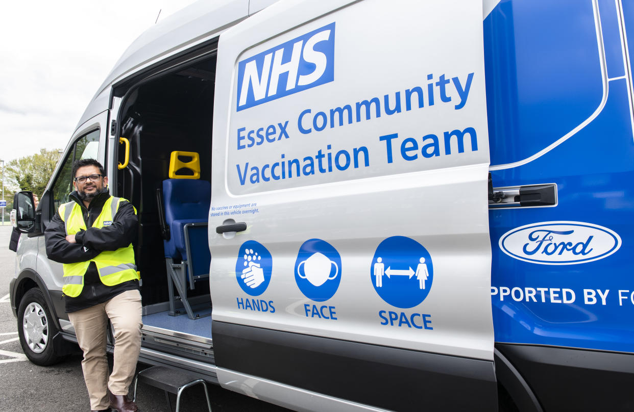 GP Leader Dr Smitesh Patel who designed the bespoke Ford Transit, with the NHS John Nguyen/PA Wire